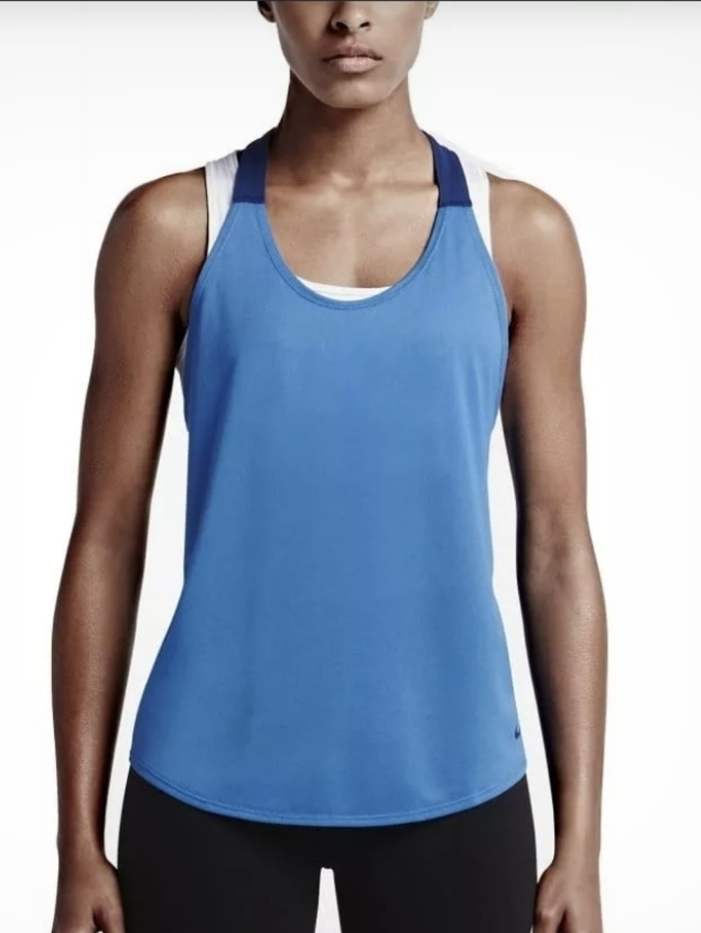 Nike Dri-Fit Elastika Solid Tank Top Medium Blue